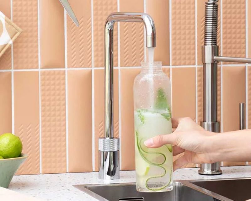 Läderach Installations Sanitaires Robinet Quooker Nordic Square Single Tap Chrome