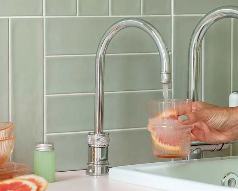 Läderach Installations Sanitaires Robinet Quooker Classic Nordic Round Single Tap Chrome